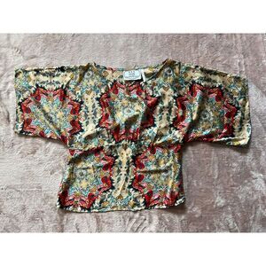 Anthro Women's Multicolor Patterned Top By K A S New York Sz 6